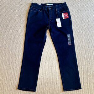 Levi Dark Blue Denim Stretch Jeans - Size 14S / 32 - NWT